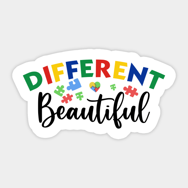 Different Beautiful Autism Awareness Gift for Birthday, Mother's Day, Thanksgiving, Christmas Sticker by skstring